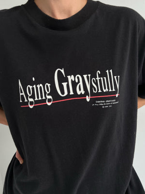 Vintage "Aging Graysfully" Graphic T-Shirt