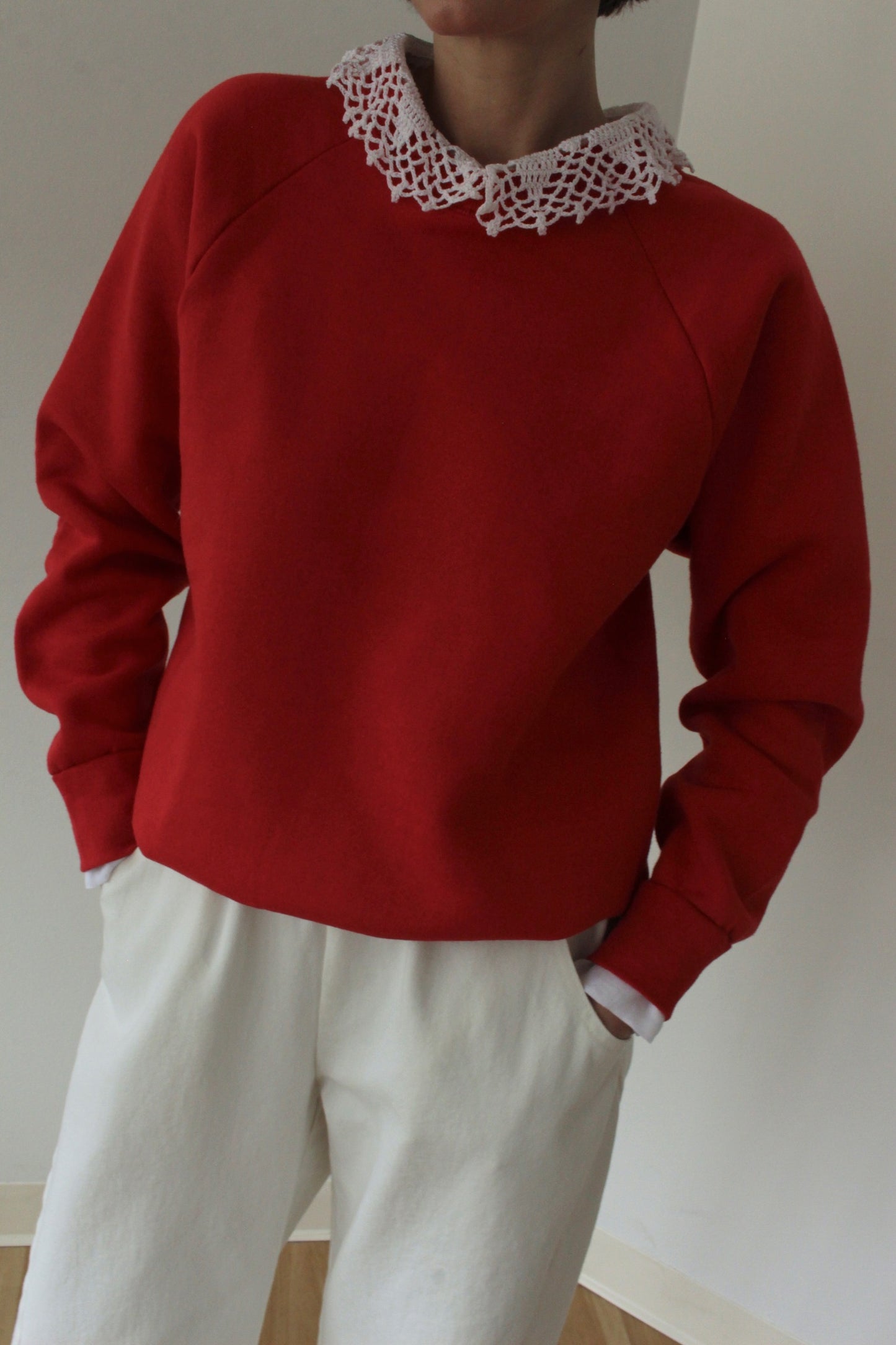 Reworked Vintage Collared Crewneck