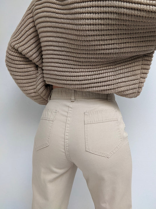 70s Khaki High Rise Trousers