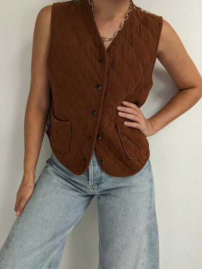 Vintage Quilted Equestrian Vest