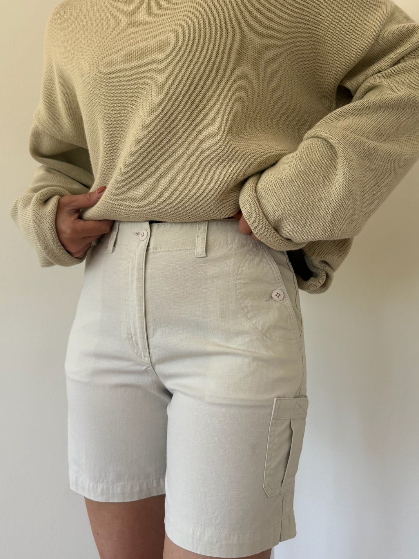 90s Pale Khaki Cargo Shorts