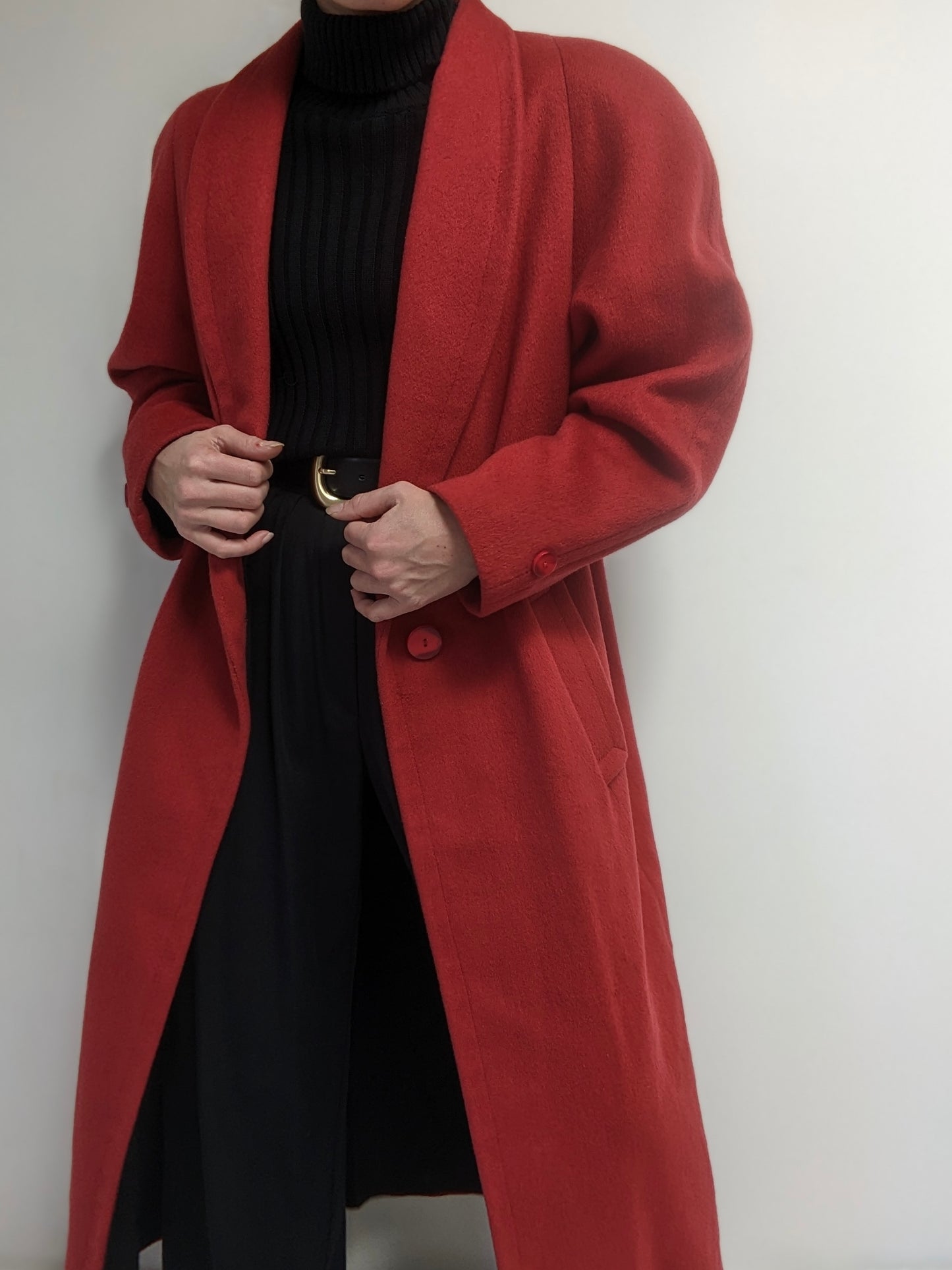 Beautiful Vintage Raspberry Wool Coat