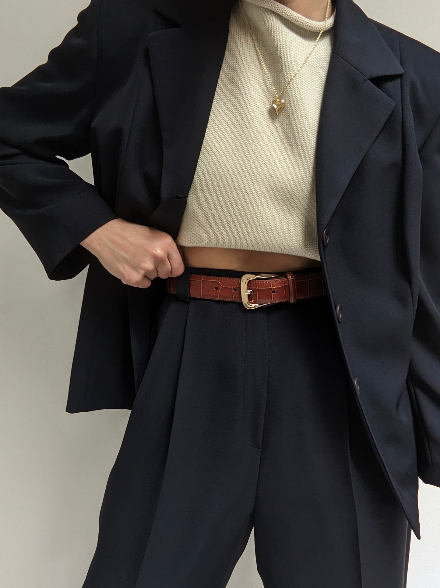 Vintage Midnight Twilled Pantsuit