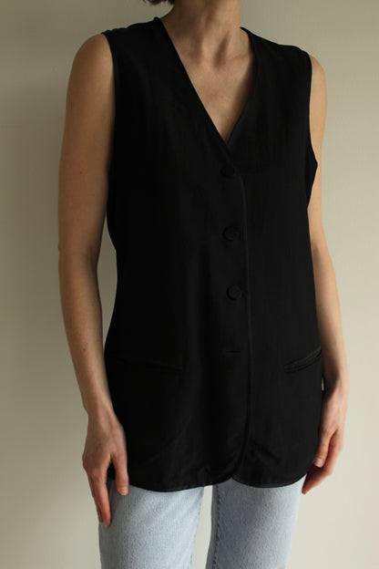 Vintage Ink Silk Vest