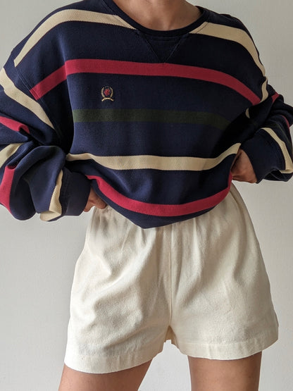 90s Tommy Hiliger Striped Pullover