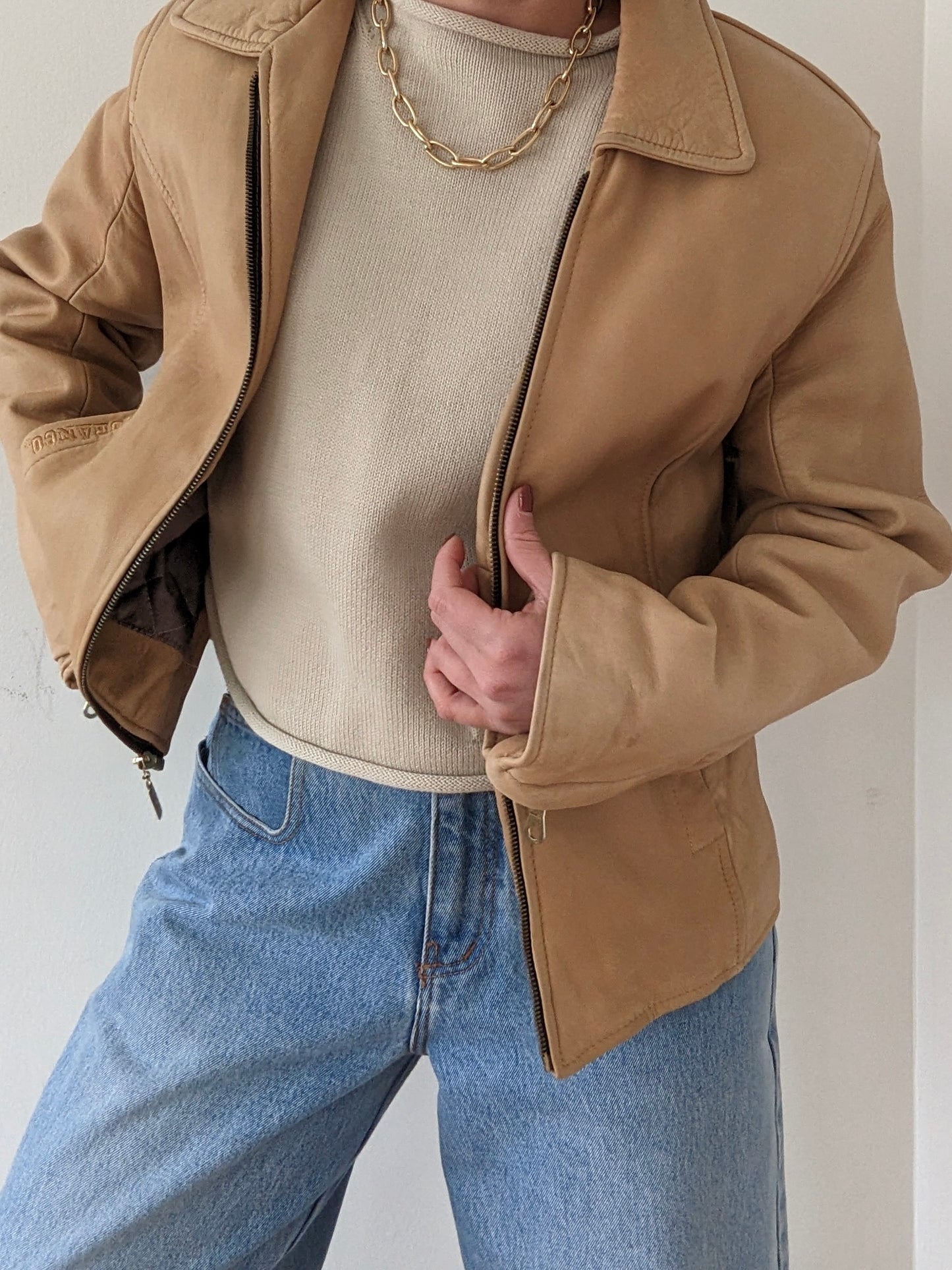 Rare Vintage Durango Sand Leather Jacket