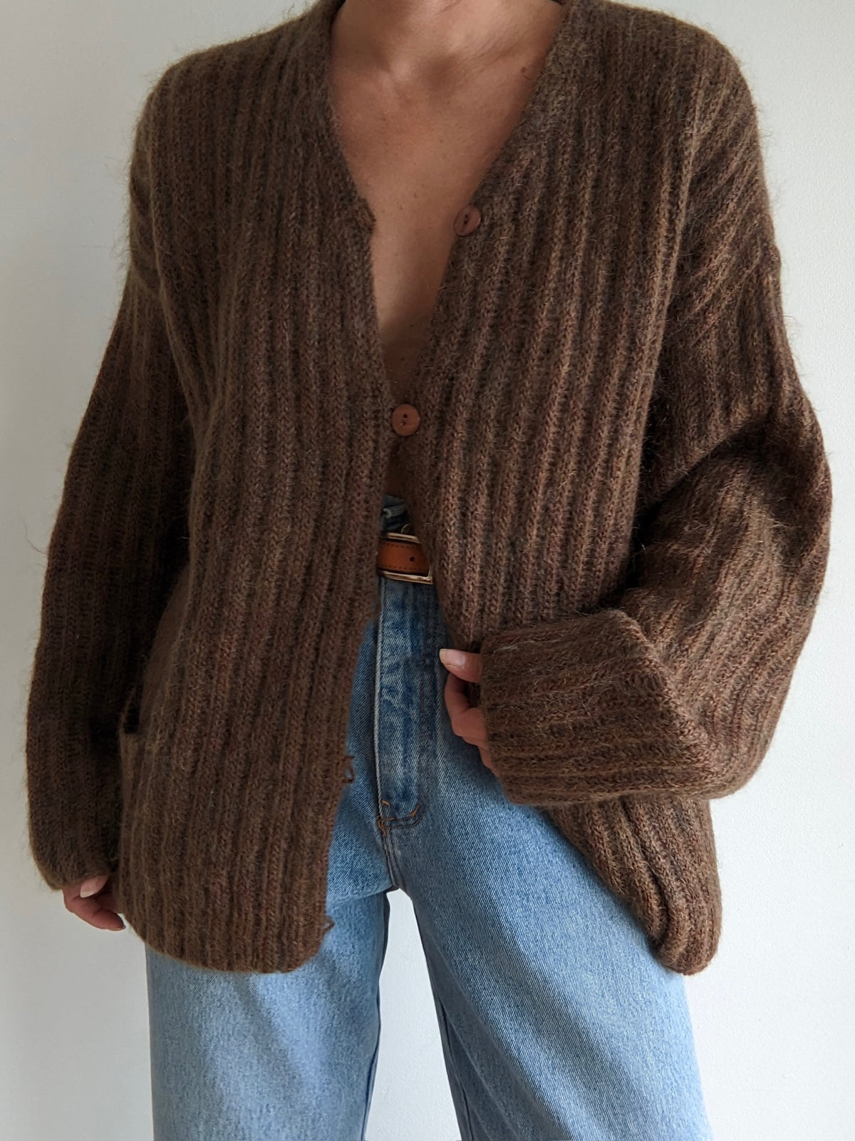Vintage Chestnut Mohair Cardigan
