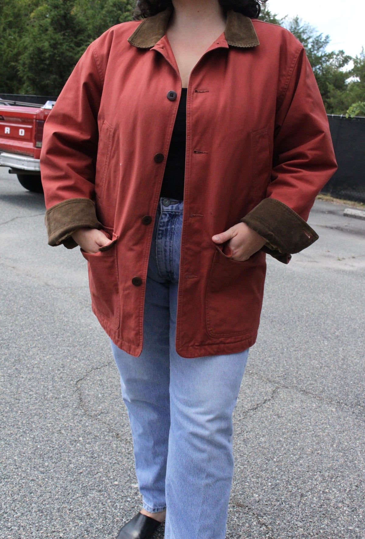 Vintage Brick Cotton Chore Coat