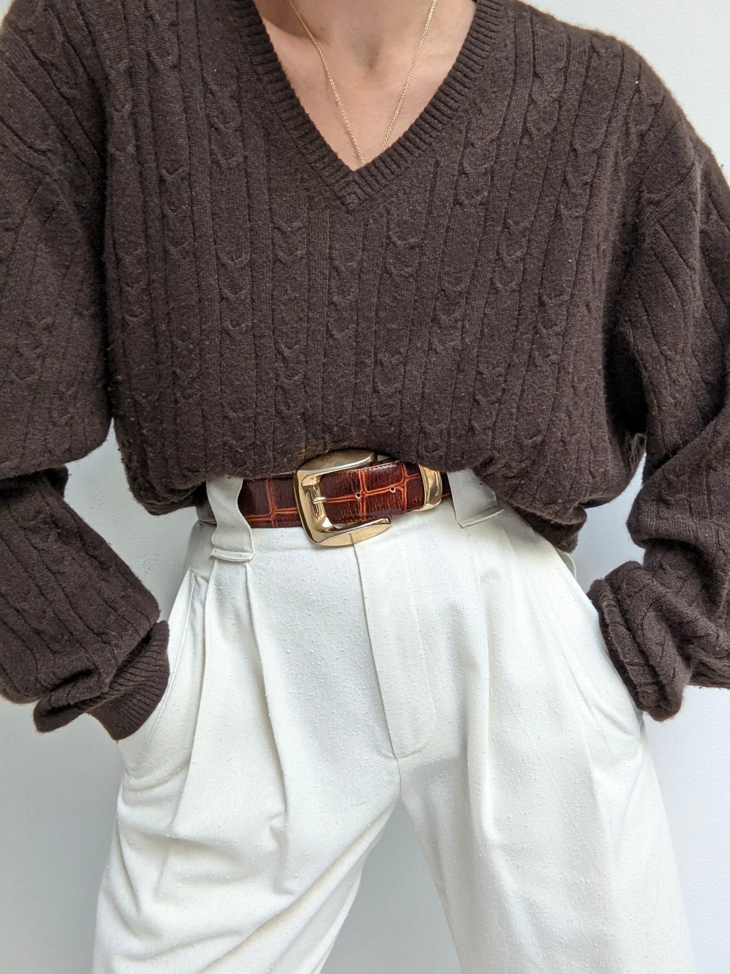 Vintage Espresso Cashmere Sweater