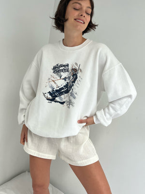 Vintage "Mountainside" Skier Printed Sweatshirt