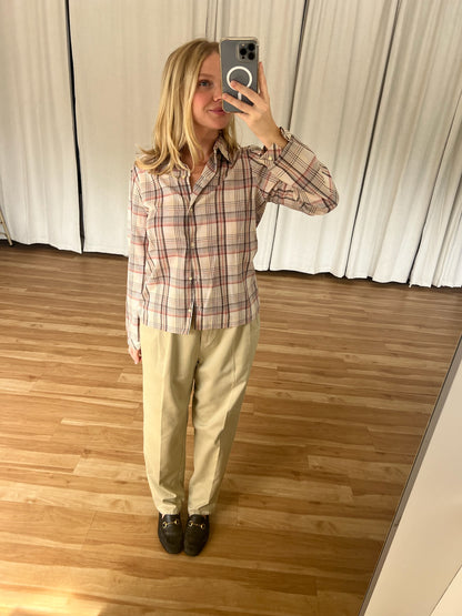 Vintage Boxy Plaid Button Up