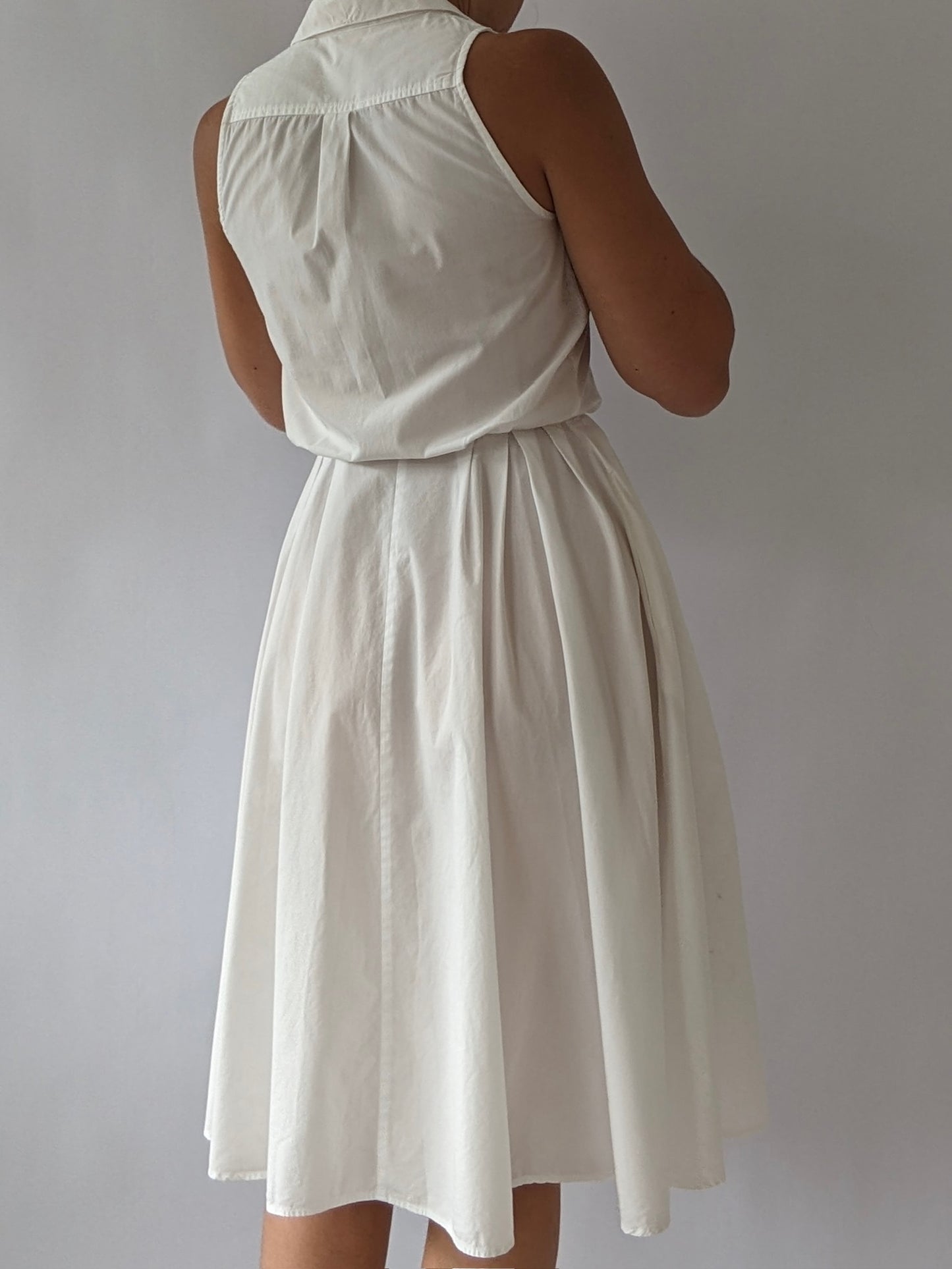Vintage Banana Republic Ivory Button-Down Dress