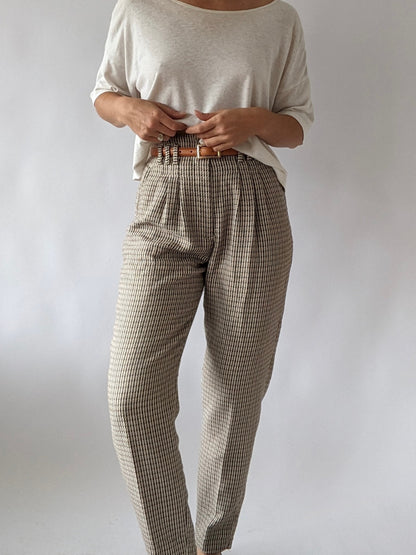 Lovely Vintage Woven & Pleated Trousers