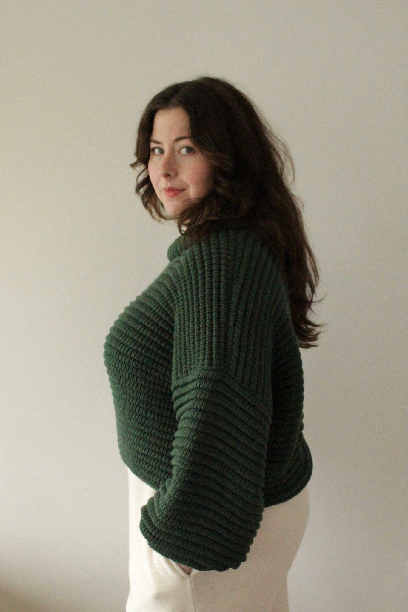 Romy Pima Cotton Balloon Sleeve Sweater