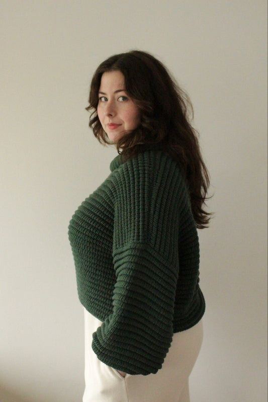 Romy Pima Cotton Balloon Sleeve Sweater