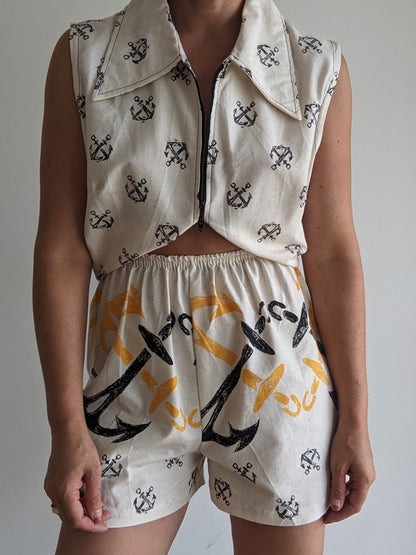 Amazing Vintage Anchor Duster & Short Set