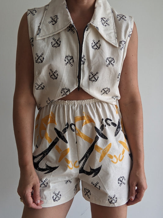 Amazing Vintage Anchor Duster & Short Set