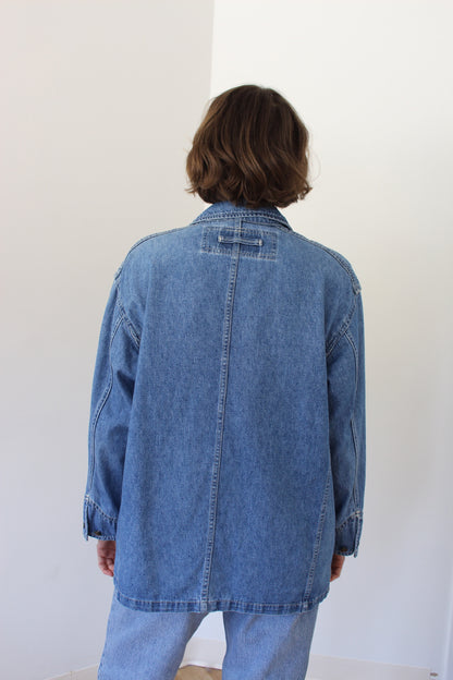 Vintage Denim 6-Pocket Chore Coat