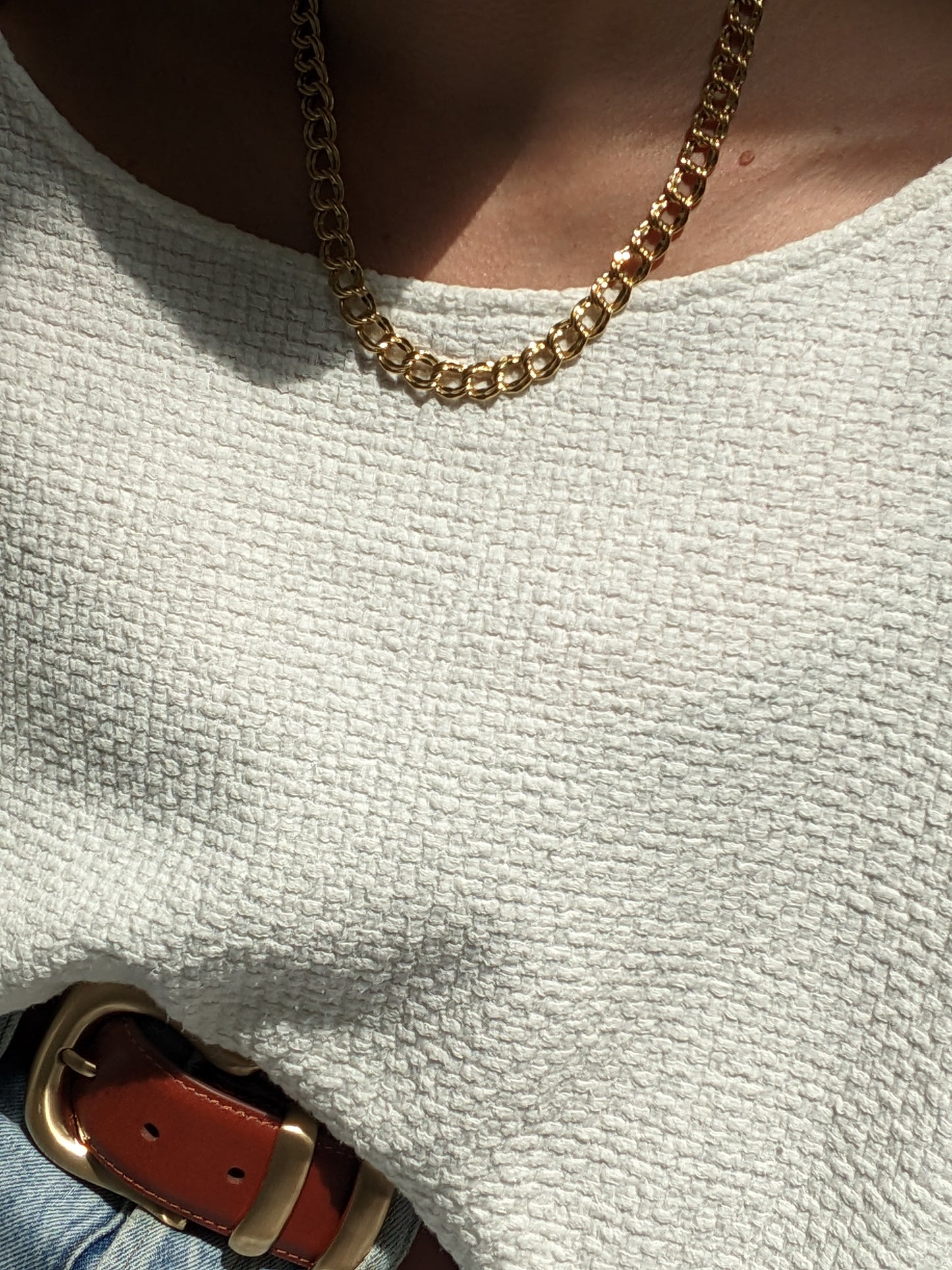 Vintage Gold Chain Link Necklace