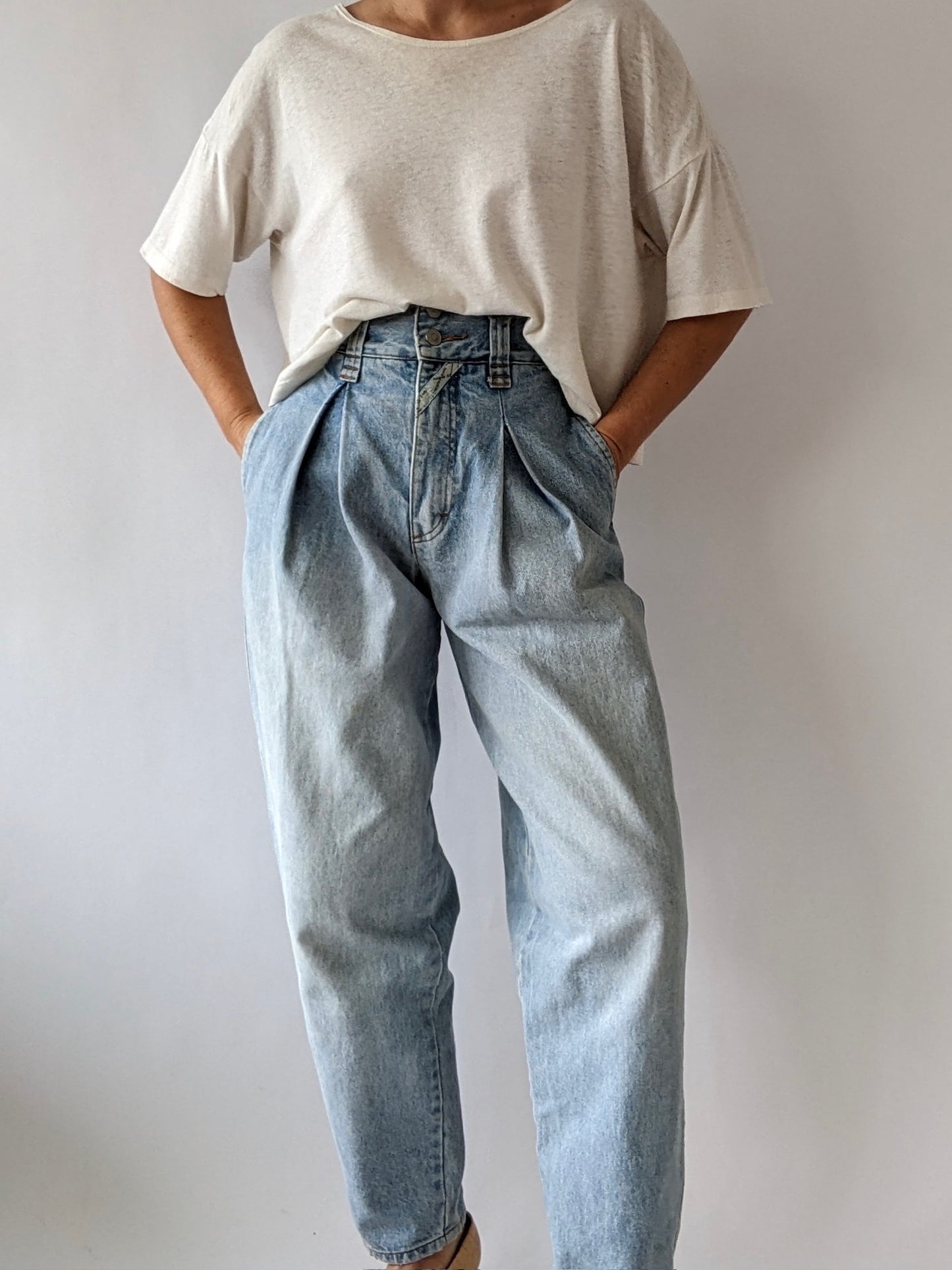 Vintage Jordache Pleated High-Rise Jeans