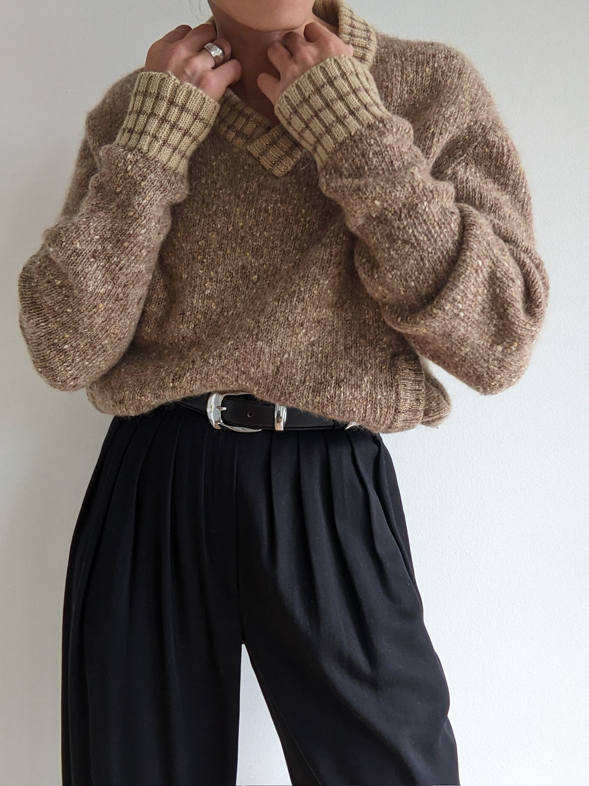 Rare Vintage Christian Dior Speckled Wool Sweater