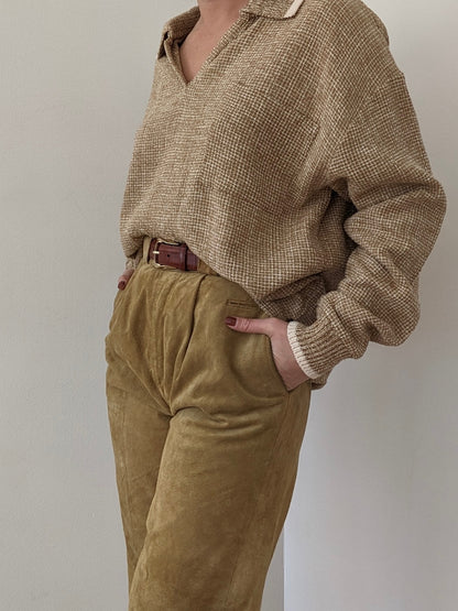 Favorite Vintage Biscotti Suede Trousers