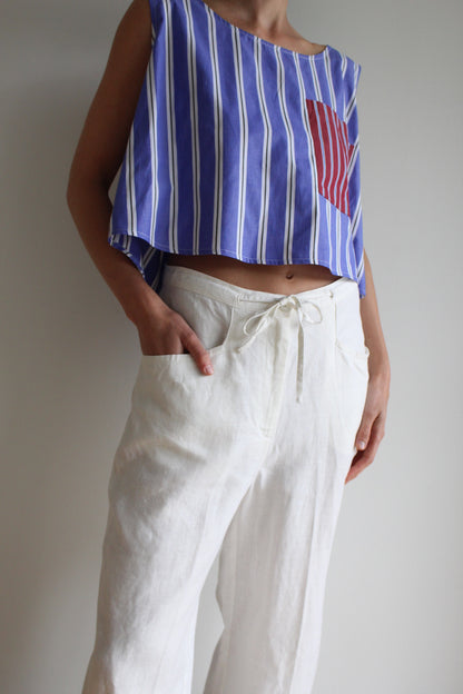 Cloud Linen Wide Leg Drawstring Pant