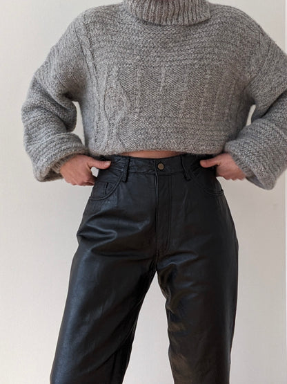 Amazing Vintage Caviar Leather Pant