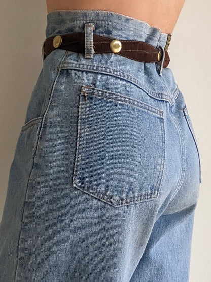 Vintage Intertwined Cocoa Suede Belt