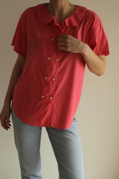 Vintage Tulip Peter Pan Collar Blouse