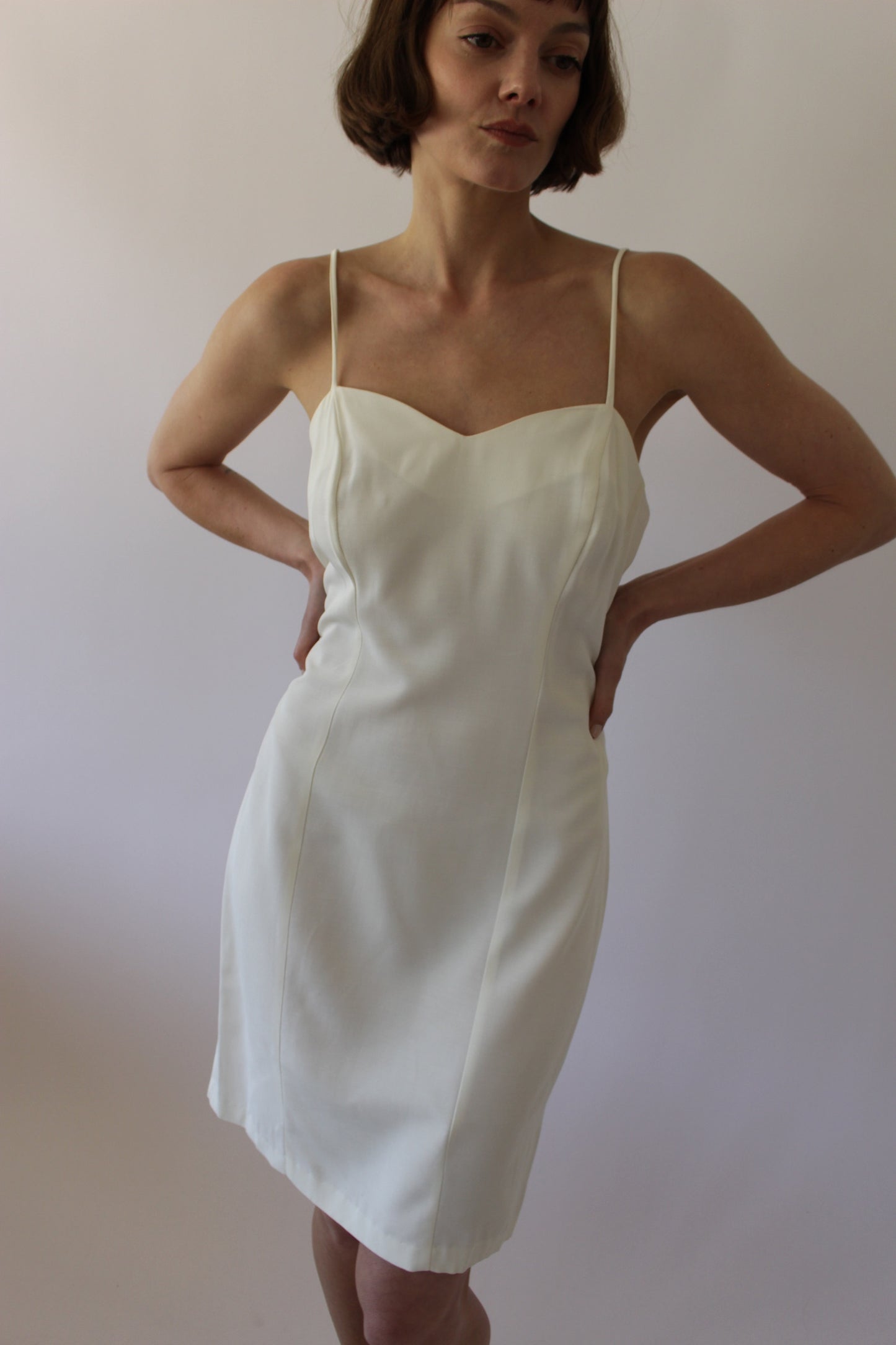 Vintage Vanilla Slip Dress & Lace Bolero Set