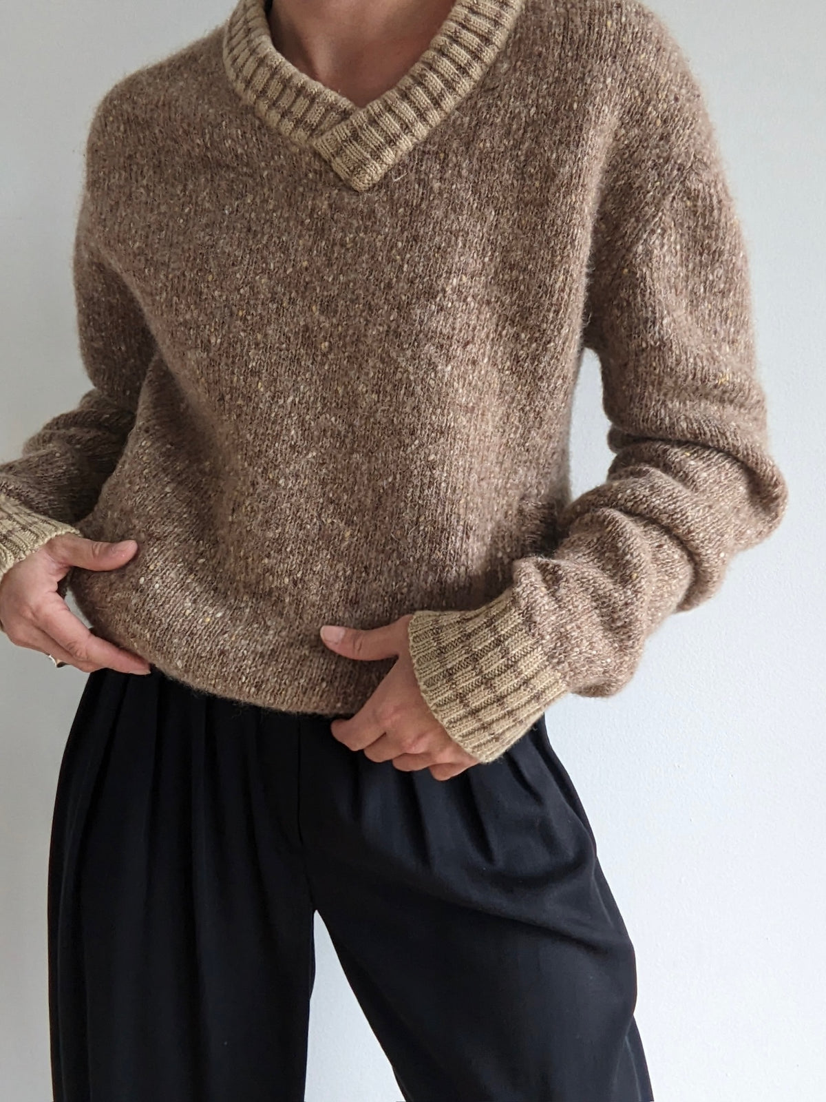 Rare Vintage Christian Dior Speckled Wool Sweater