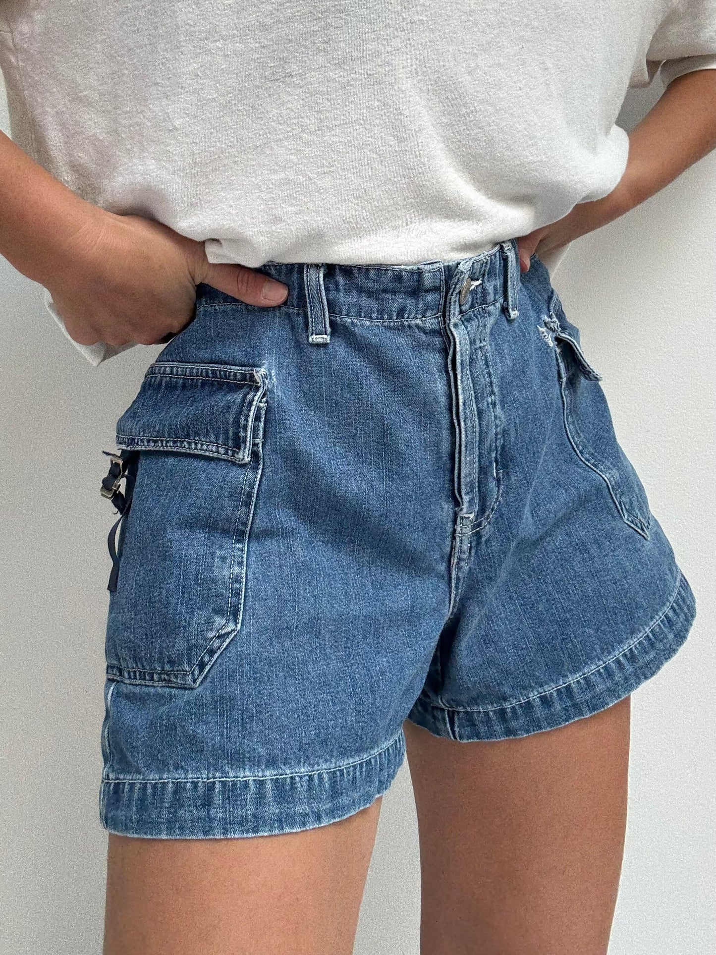 90s Denim Cargo Shorts
