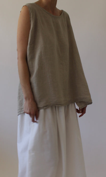 FLAX Stone Linen Tank