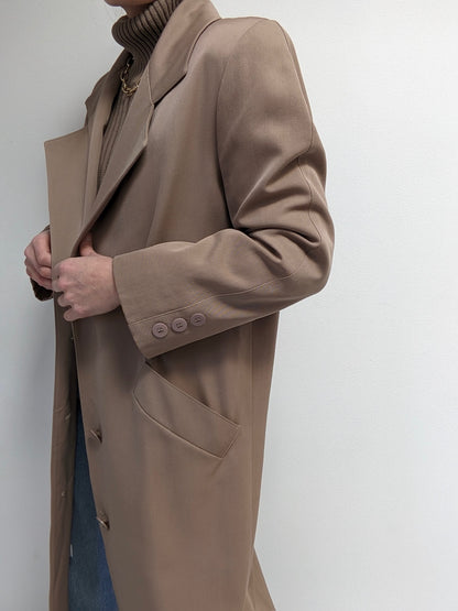 Amazing Vintage Almond Twilled Wool Coat