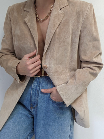 Vintage Sand Suede Jacket