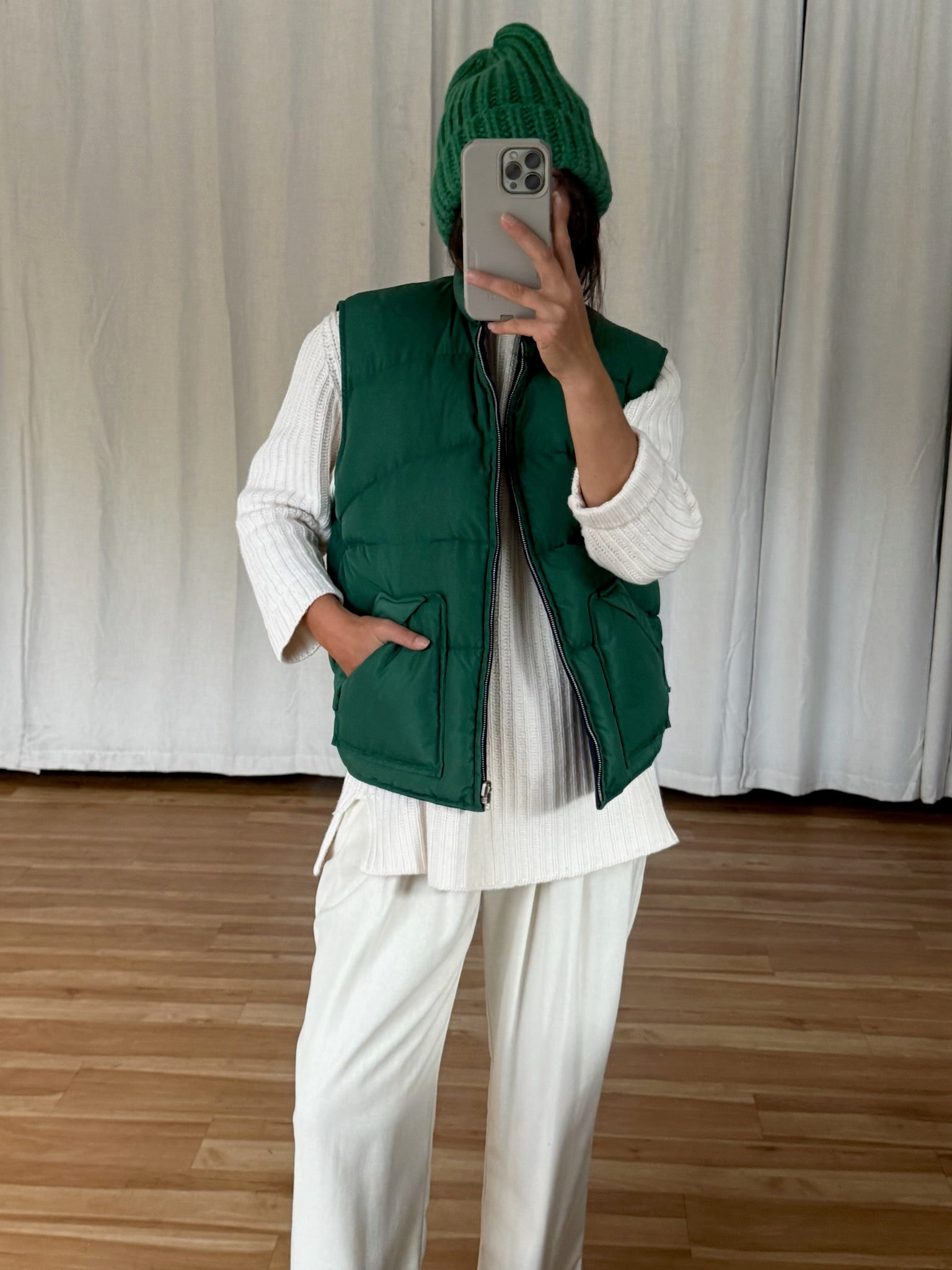 Vintage Reversible Down Puffer Vest – NA NIN