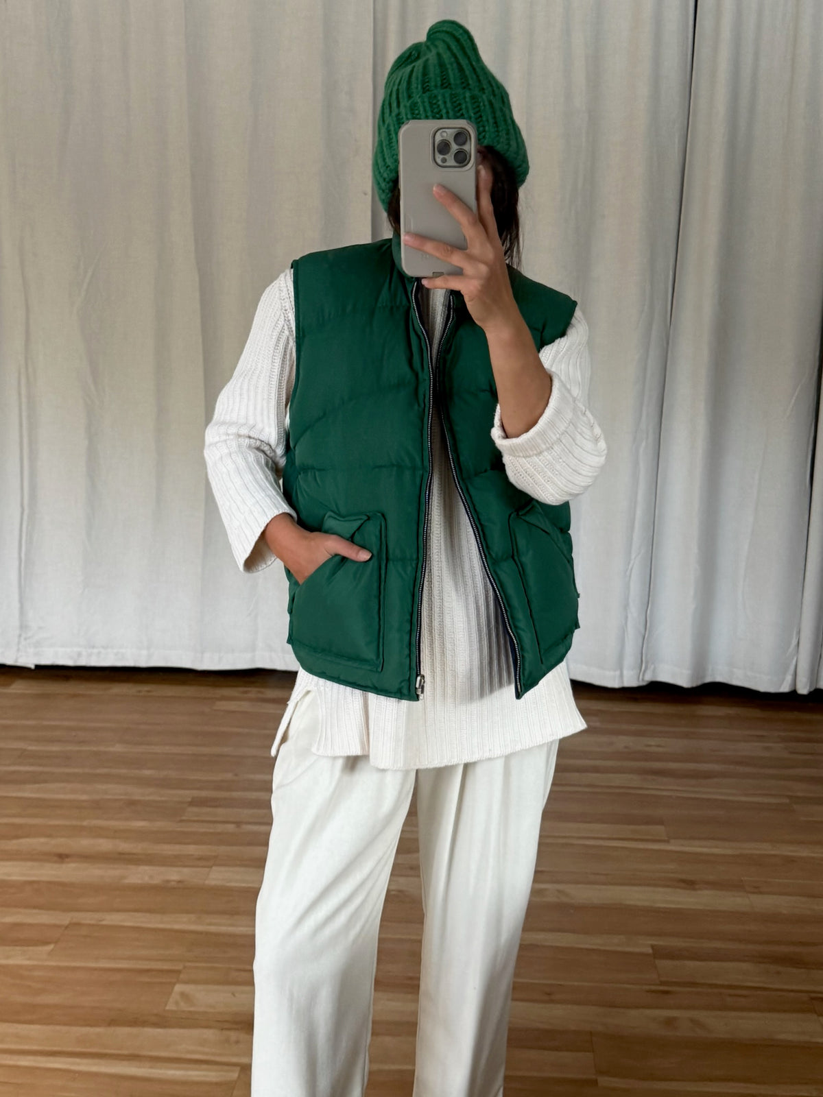 Vintage Reversible Down Puffer Vest