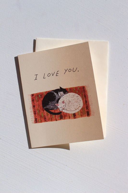 Cat Cuddle Love Card