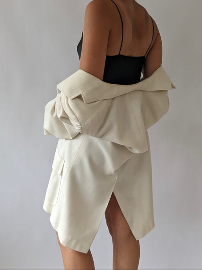 Vintage Black Caviar Silk Charmeuse Slip Dress