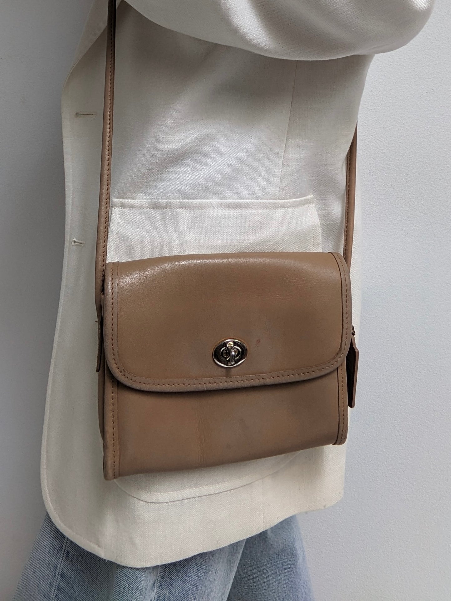 Vintage Petite Toffee Leather Purse