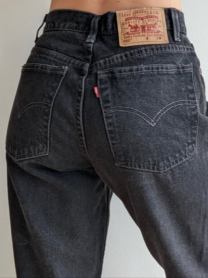 Vintage Levi's 550 Jet Black Denim