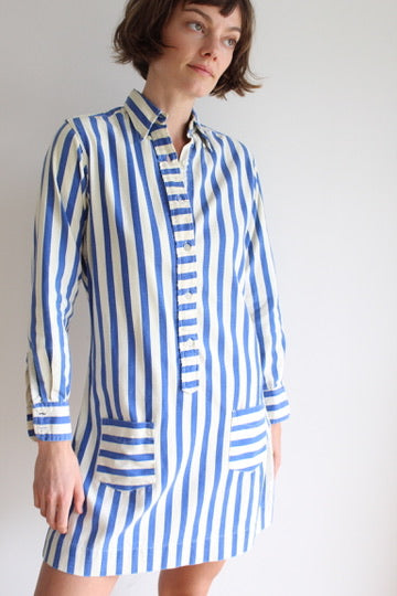 Favorite Vintage Striped Mini Shirtdress