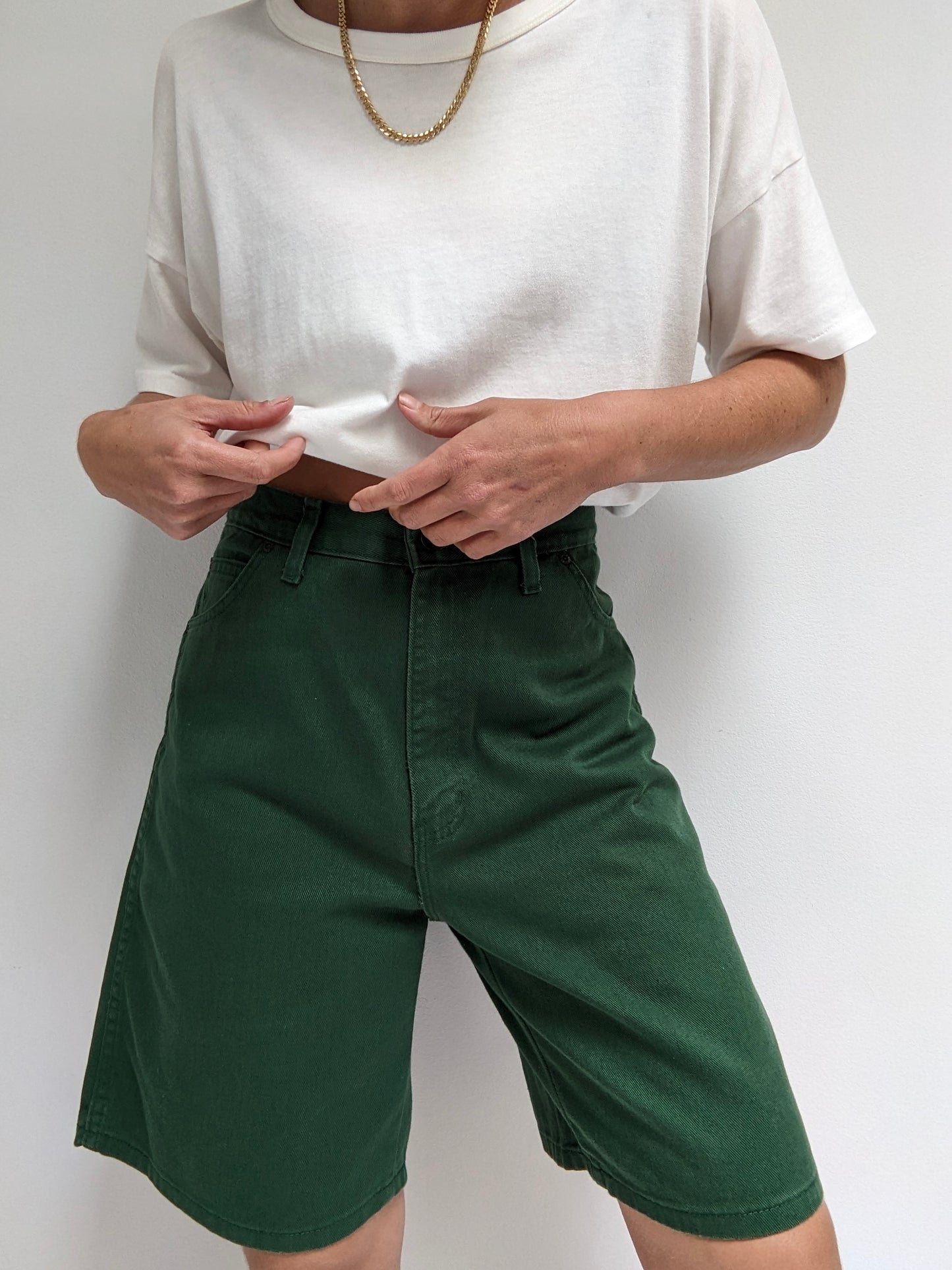 Vintage Pine Denim Shorts