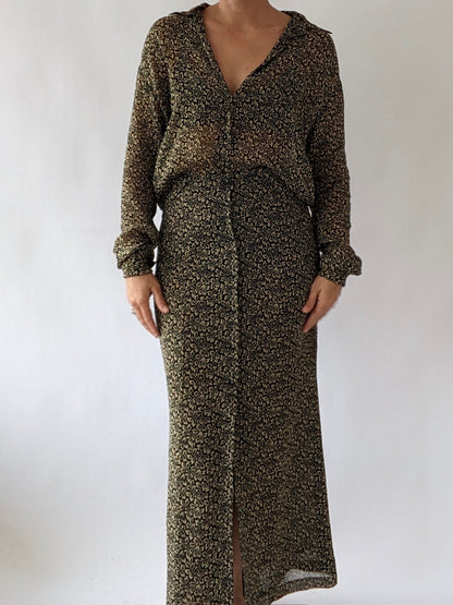 Vintage Ralph Lauren Printed Skirt Set