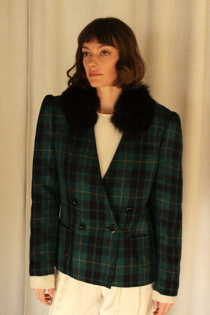 Vintage Espresso Fur Collar