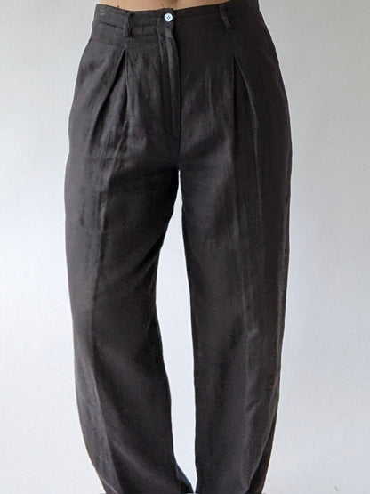 Vintage Smoke Linen Trousers