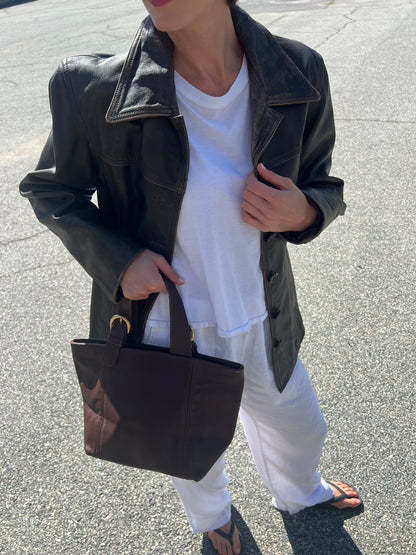 Vintage Faded Tobacco Leather Jacket