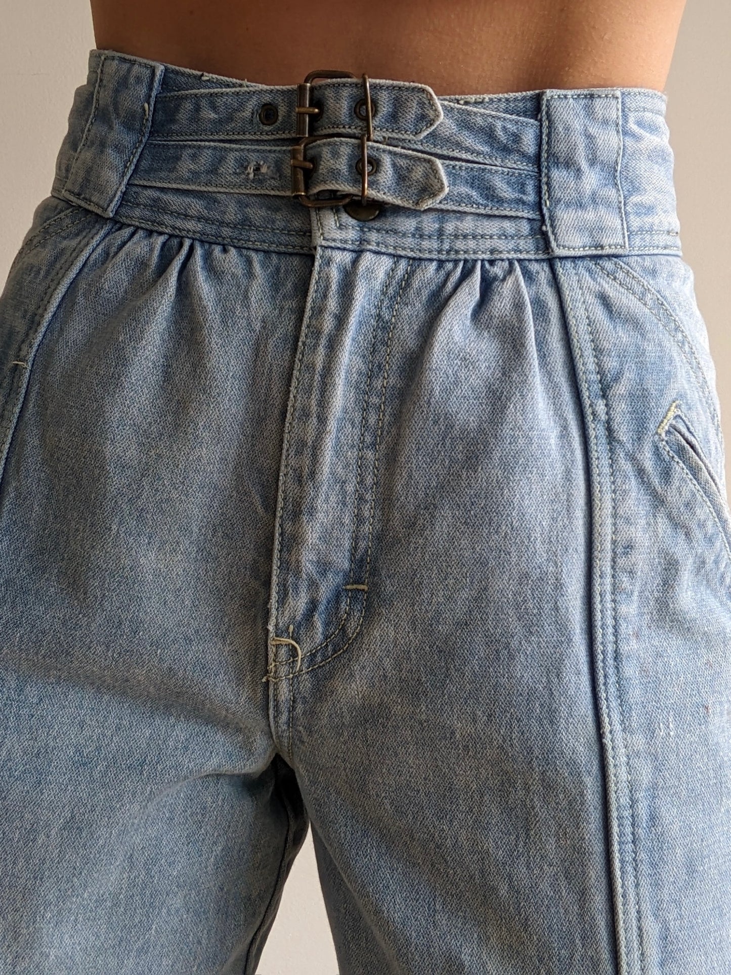 Favorite Vintage Belted Denim Cargo Pants