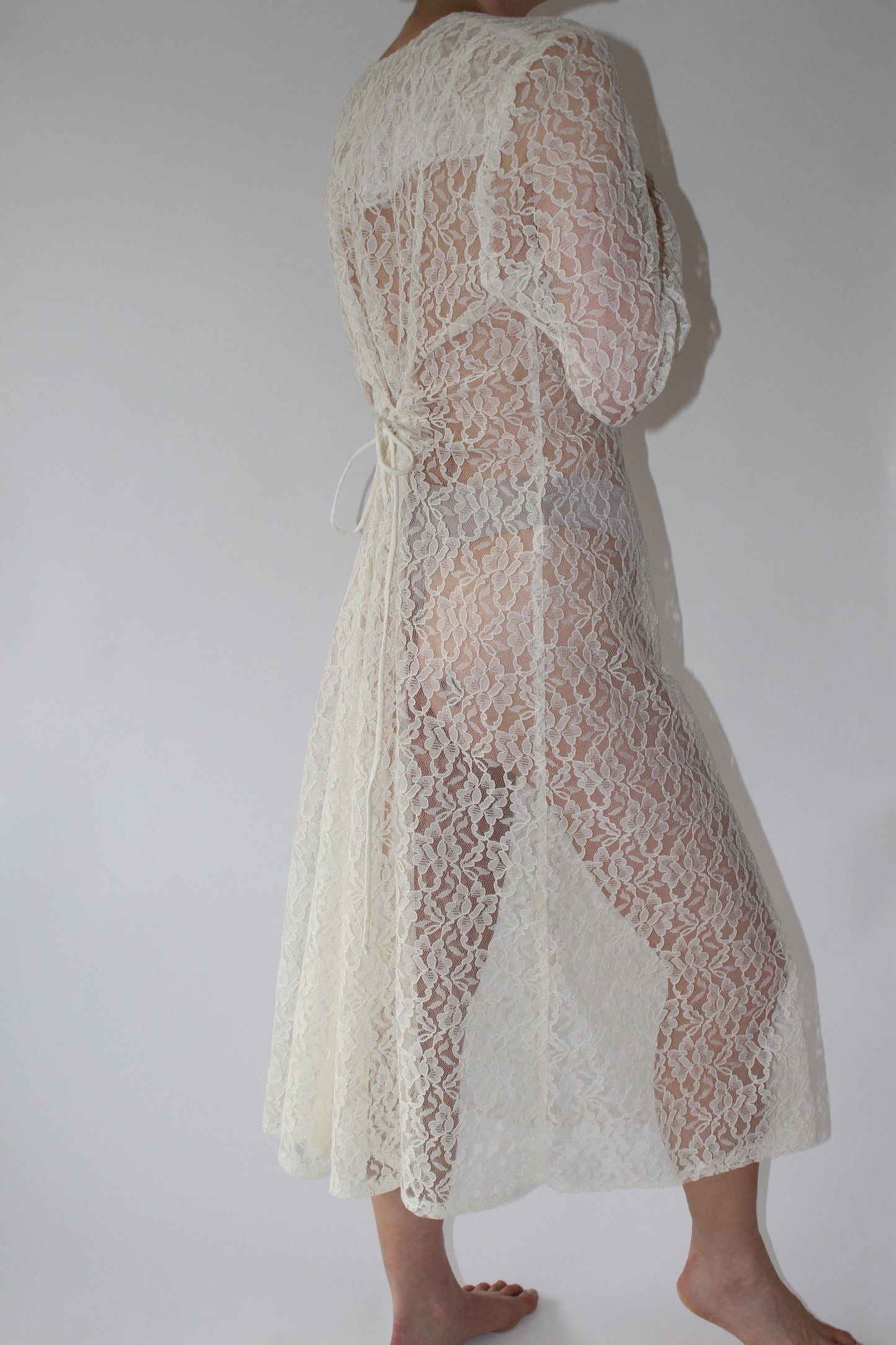 Incredible Vintage Sheer Lace Dress